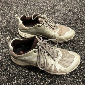 Merrell Womens Size 9 Shoes Siren Edge Q2 Vapor J84766 Hiking Tan Gray Low Top